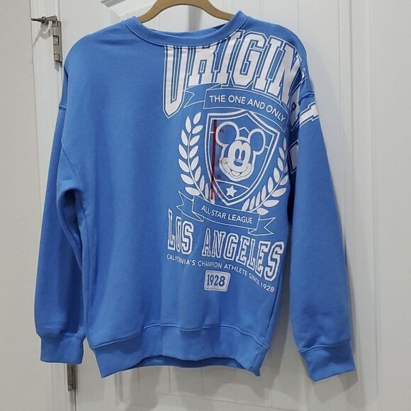 Disney Mickey Women’s Blue Sweatshirt, Size XS, NWT - Picture 1 of 6